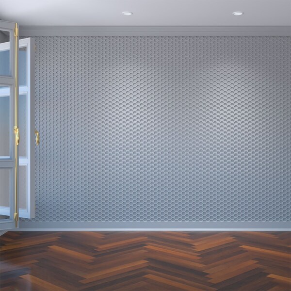 Ekena Millwork Extra Small Westmore Decorative Fretwork Wall Panels in Architectural PVC, 4 7/8"W x 7 3/8"H x 3/8"T WALP08X08WST - main